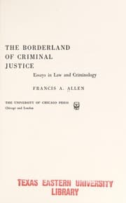 Tapa de The borderland of criminal justice