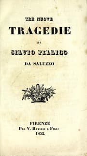 Tapa de Tre nuove tragedie di Silvio Pellico da Saluzzo