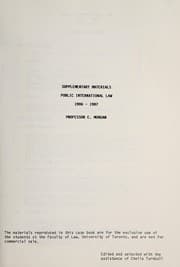 Tapa de Public international law