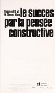 Tapa de Le succès par la pensée constructive