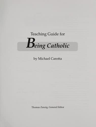 Tapa de Being Catholic