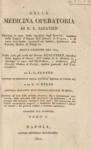 Tapa de Della medicina operatoria ...