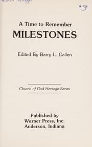 Tapa de A Time to remember--milestones