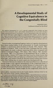 Tapa de A Developmental Study of Cognitive Equivalence in the Congenitally Blind