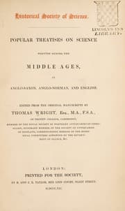 Tapa de Popular treatises on science written during the Middle Ages, in Anglo-Saxon, Anglo-Norman, and English