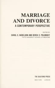 Tapa de Marriage and divorce, a contemporary perspective