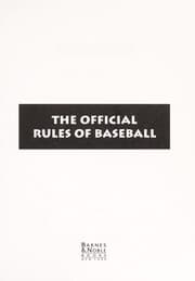 Tapa de The official rules of baseball