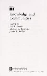 Tapa de Knowledge and communities