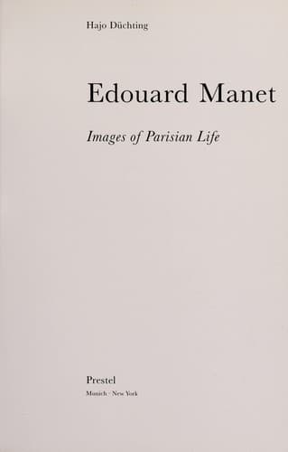 Tapa de Edouard Manet