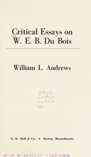 Tapa de Critical essays on W.E.B. Du Bois