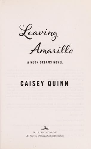 Tapa de Leaving Amarillo