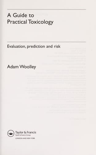 Tapa de A Guide to Practical Toxicology