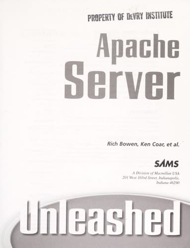 Tapa de Apache Server unleashed