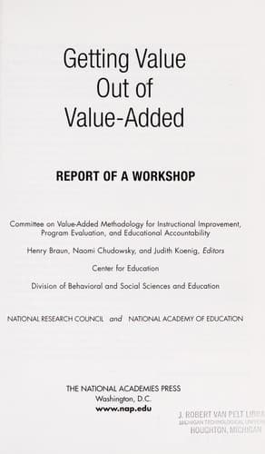 Tapa de Getting value out of value-added