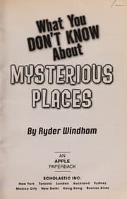 Tapa de What You Don't Know About Mysterious Places
