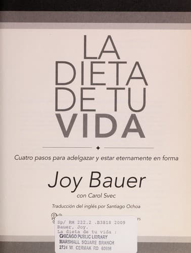 Tapa de La dieta de tu vida