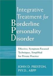 Tapa de Integrative Treatment for Borderline Personality Disorder