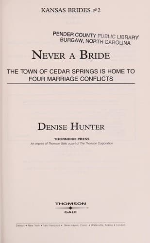 Tapa de Never a bride