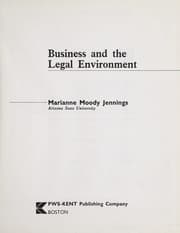 Tapa de Business and the legal environment