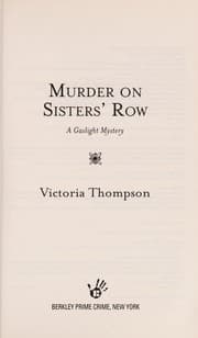 Tapa de Murder on Sisters' Row