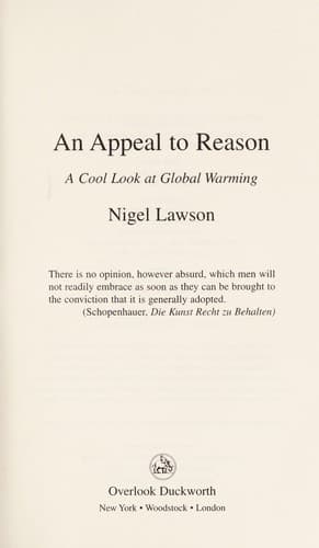 Tapa de An appeal to reason