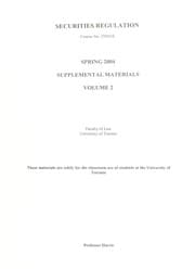 Tapa de Securities regulation