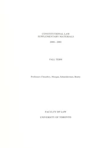 Tapa de Constitutional law