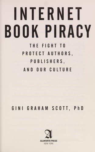Tapa de Internet book piracy