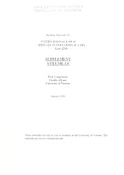 Tapa de Reading materials for international law II (private international law)