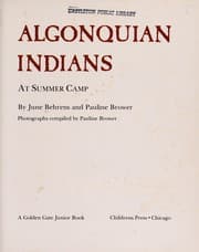 Tapa de Algonquian Indians at summer camp