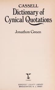 Tapa de Cassell dictionary of cynical quotations
