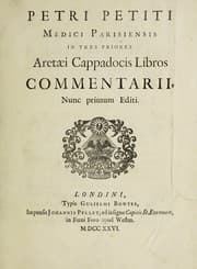 Tapa de In tres priores Aretaei Cappadocis libros commentarii