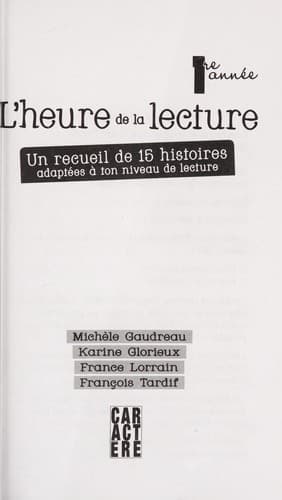 Tapa de L'heure de la lecture