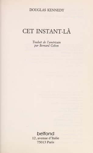 Tapa de Cet instant-la