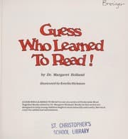 Tapa de Guess who learned to read!