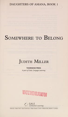Tapa de Somewhere to belong