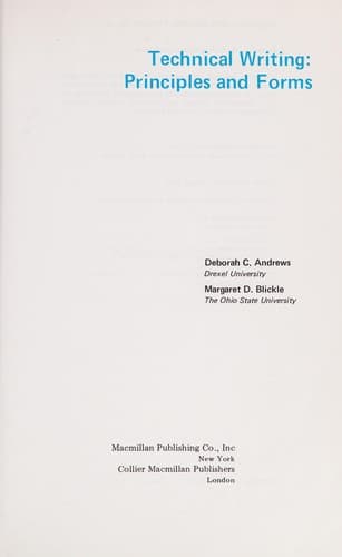 Tapa de Technical writing
