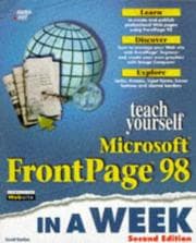 Tapa de Teach yourself Microsoft FrontPage 98 in a week