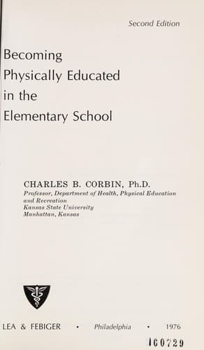 Tapa de Becoming physically educated in the elementary school