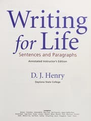 Tapa de Writing for life