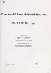 Tapa de Commercial law