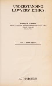 Tapa de Understanding lawyer's ethics