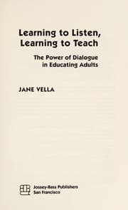 Tapa de Learning to listen, learning to teach
