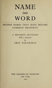 Tapa de Name into word; proper names that have become common property