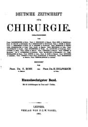 Tapa de Deutsche Zeitschrift für Chirurgie