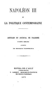 Tapa de Napoléon III et la politique contemporaine: articles du Journal de Palerme, L'Ape iblea, aujourd ...