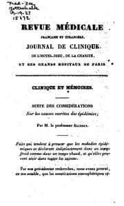 Tapa de Revue médicale française et étrangère: journal des progrès de la médecine hippocratique