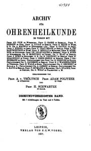 Tapa de Archiv fuer ohrenheilkunde