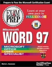Tapa de Microsoft Word 97 exam prep