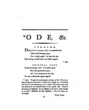 Tapa de Ode Presented to the King, at Blenheim, by His Grace the Duke of Marlborough. With Considerable ...